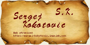 Sergej Kokotović vizit kartica